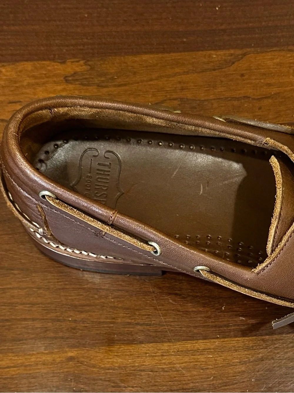 Thursday Boot Co. Handsewn Boat Shoes Loafers Brown Full-Grain Leather 10.5